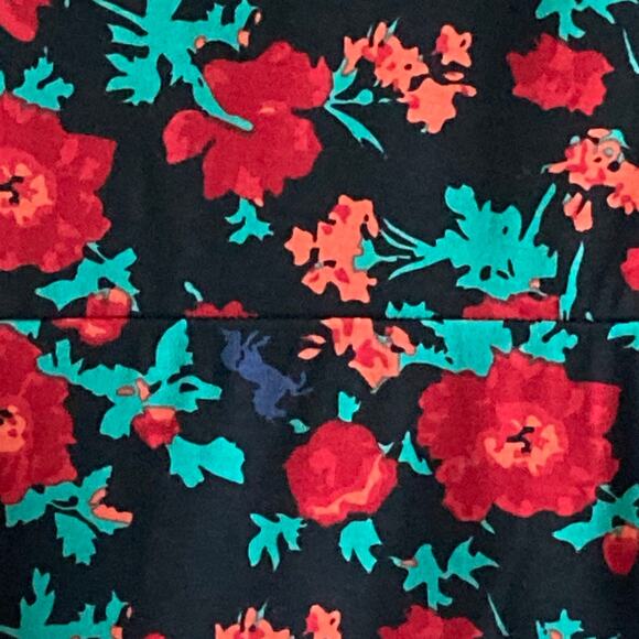NWT LuLaRoe Maxi skirt 3XL 3X 26/28 black red floral hidden unicorn rare HTF NEW - Picture 4 of 9